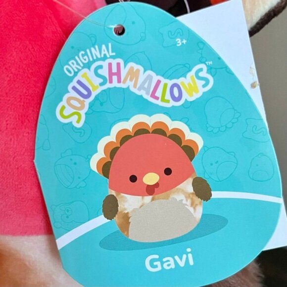 Squishmallows Gavi the Turkey 8 Thanksgiving Fall Brand - Picture 2 of 5
